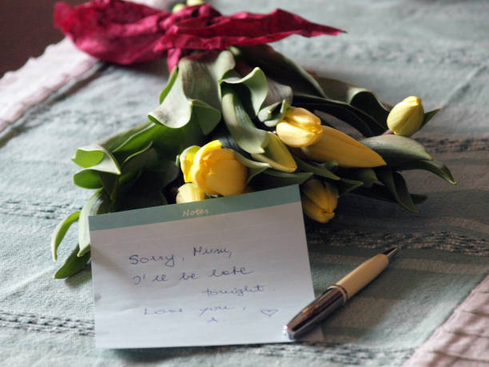 Flowers and Notes for Cancer Patients